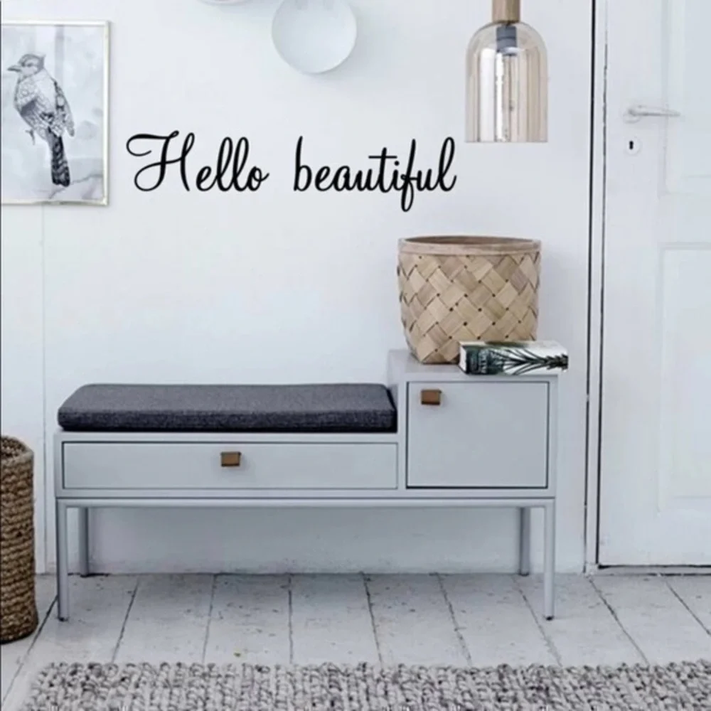 💋 Wall art sticker decal Hello Beautiful